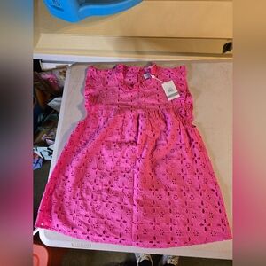 Mud Pie Pink Eyelet Kids Dress Size Small